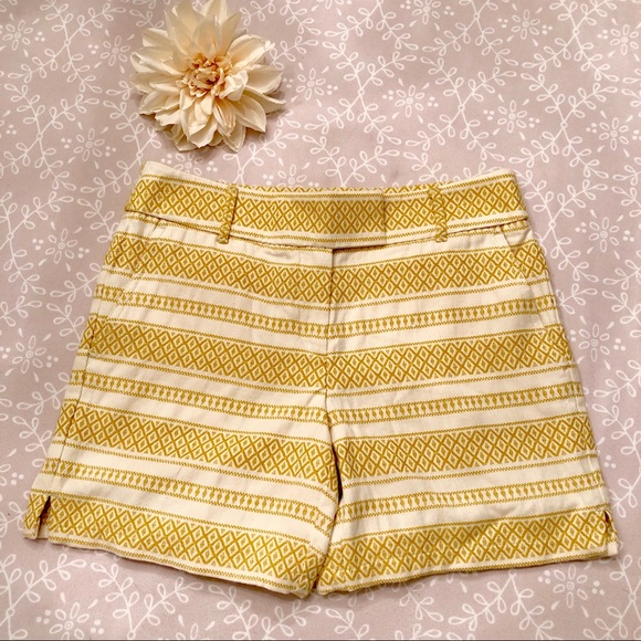 Ann Taylor Pants - Ann Taylor Gold & Cream Riviera Casual Shorts New